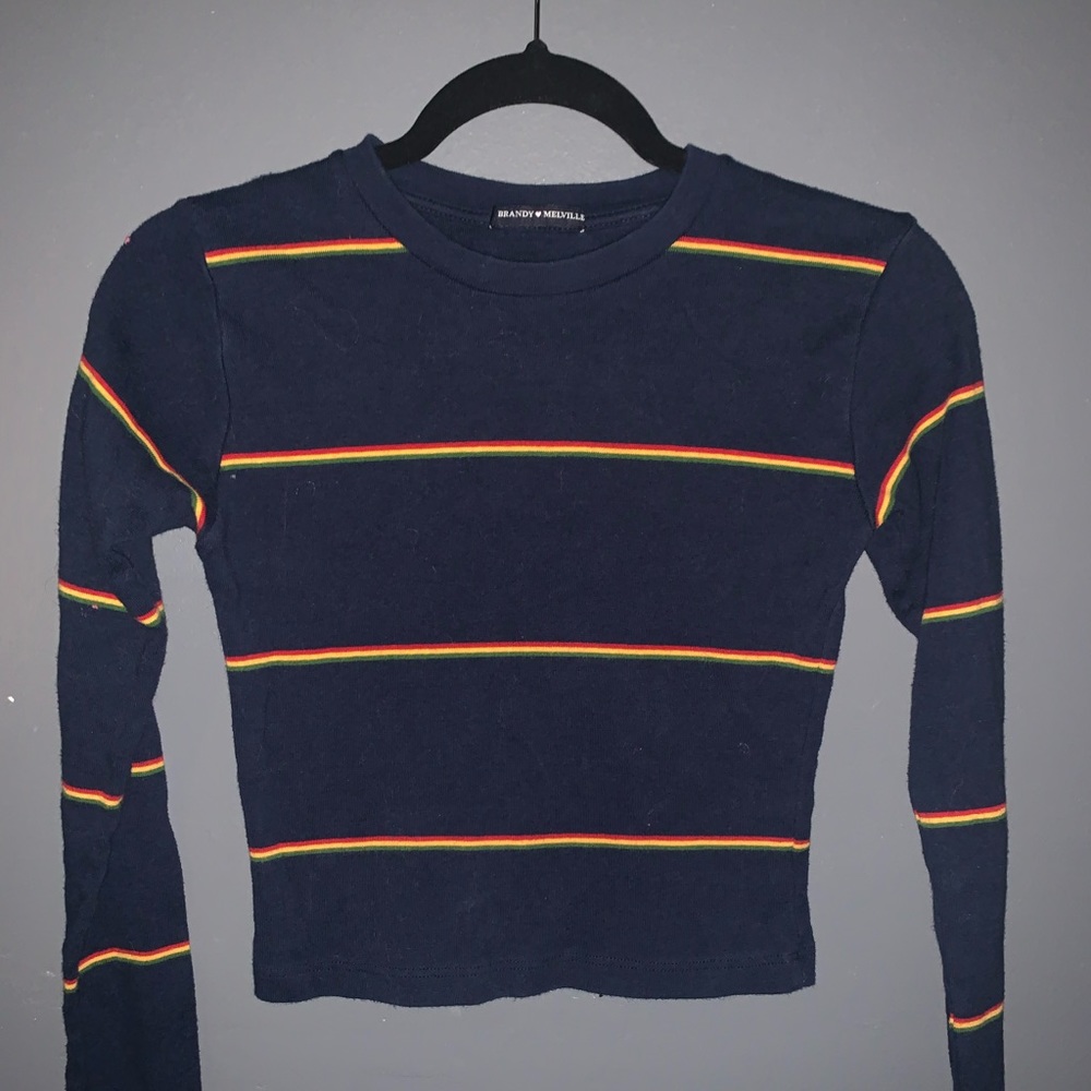 BRANDY MELVILLE MULTICOLORED STRIPED SWEATER